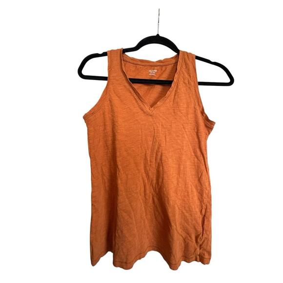 Madewell 100% Cotton Rust Color Cotton Tank‎ XXS - Picture 7 of 15